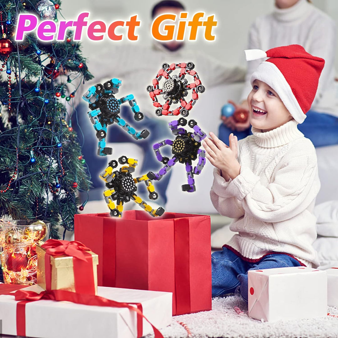 Mouldable stress-relief fidget spinners for children and adults – set of 4