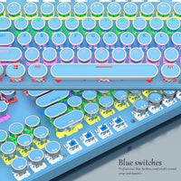 87-Key Mechanical Gaming Keyboard RGB Backlit Blue Switch