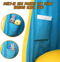 Children's hanging chair with inflatable cushion for indoor and outdoor use