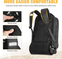 30L Rolling Laptop Backpack with 4 Spinner Wheels & Water-Resistant Design