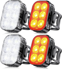 Ultra Slim USB Rechargeable Bike Light Set with 4+6 Modes – SlimBeam