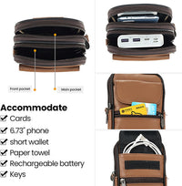 Genuine Leather Multi-Purpose Crossbody & Travel Waist Bag