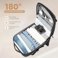 40L Expandable Waterproof Travel Backpack with USB Port & 17” Laptop Sleeve – AirVoyage