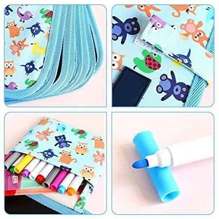 Reusable learning and drawing book for children – including 12 felt‑tip pens