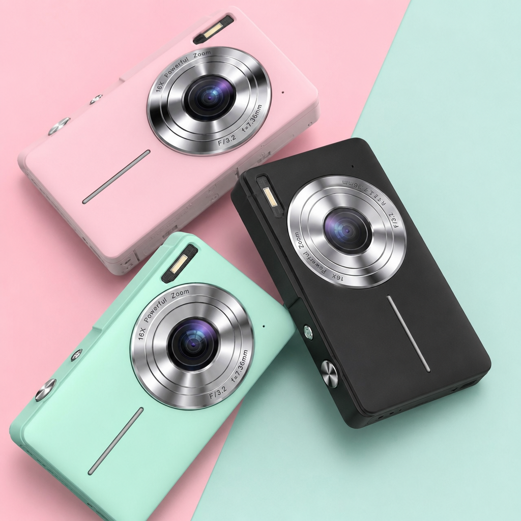 Mini Digital Camera with Nostalgic Look – Pixora