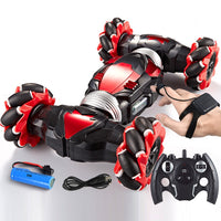 Remote-controlled stunt car with hand-motion sensor – 360° action and gesture control