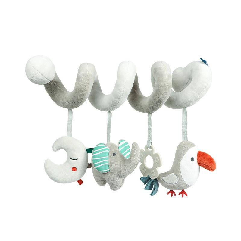 Grasp-and-play spiral with animal motifs for babies – cuddle time