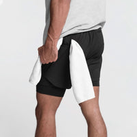 2-in-1 Men's Sports Shorts Breathable with Inner Shorts Training - Noah