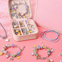 DIY bracelet craft kit for children with beads, charms and a gift box