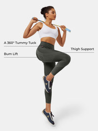 High-Waisted 7/8 Gym Leggings - Meredith
