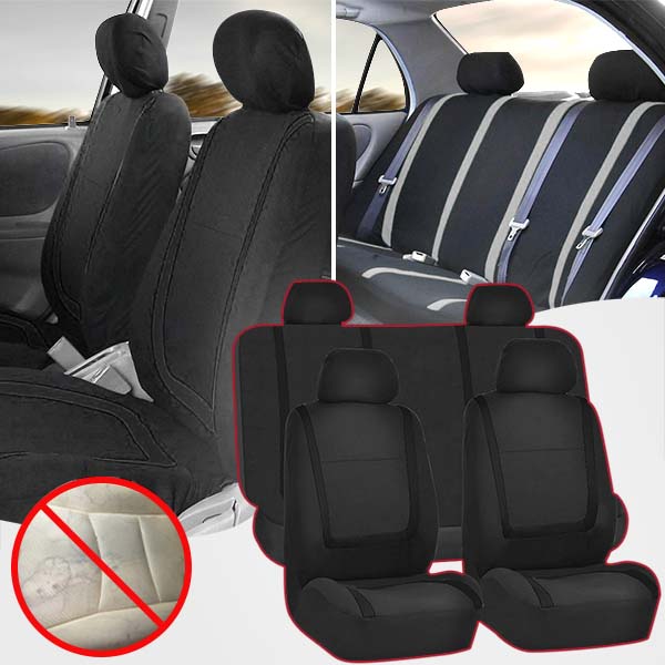 9-Piece Universal Car Seat Covers – AutoLuxe-Gray-State of Style