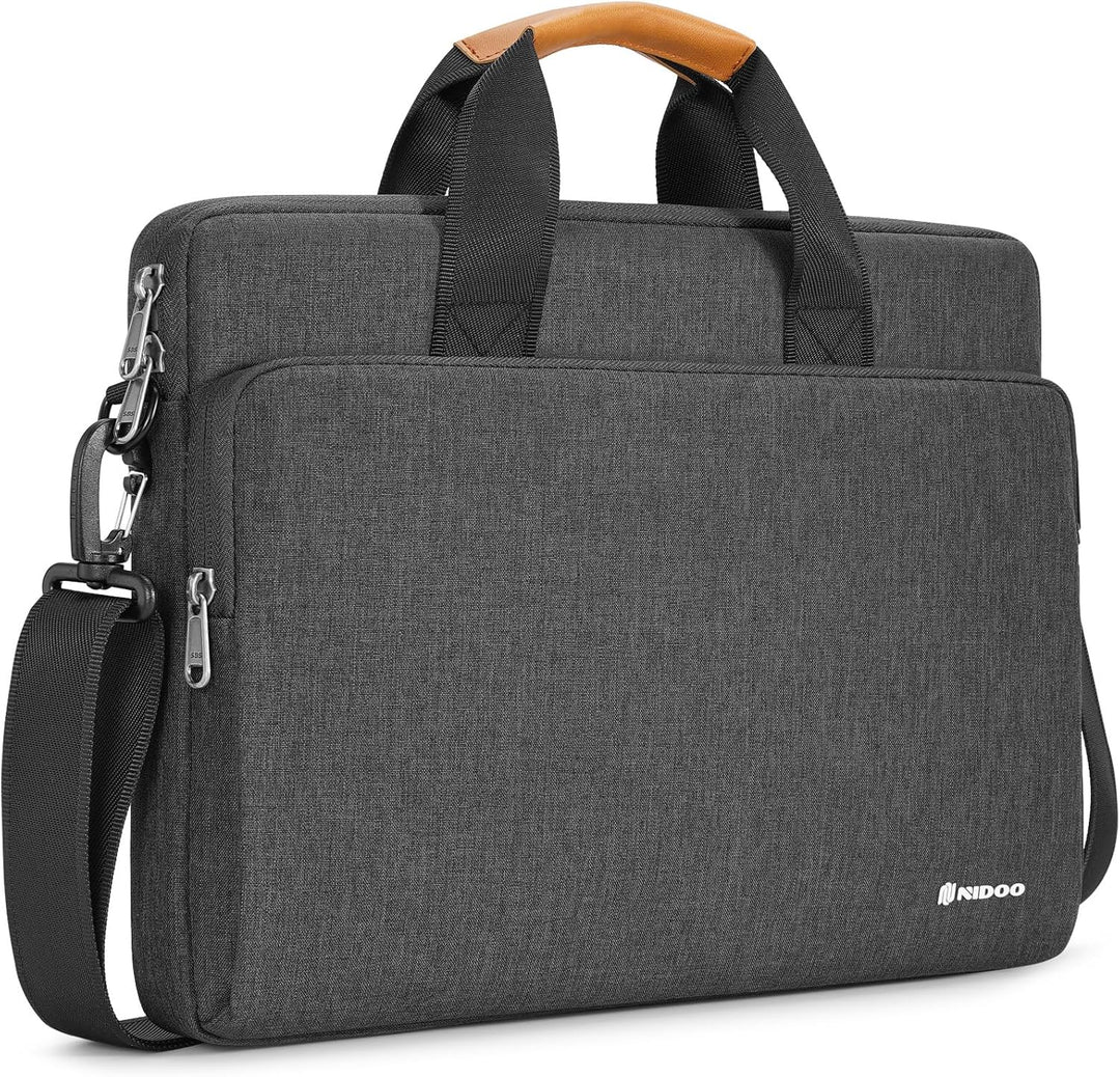Water-Resistant Laptop Shoulder Bag with 360° Protective Padding