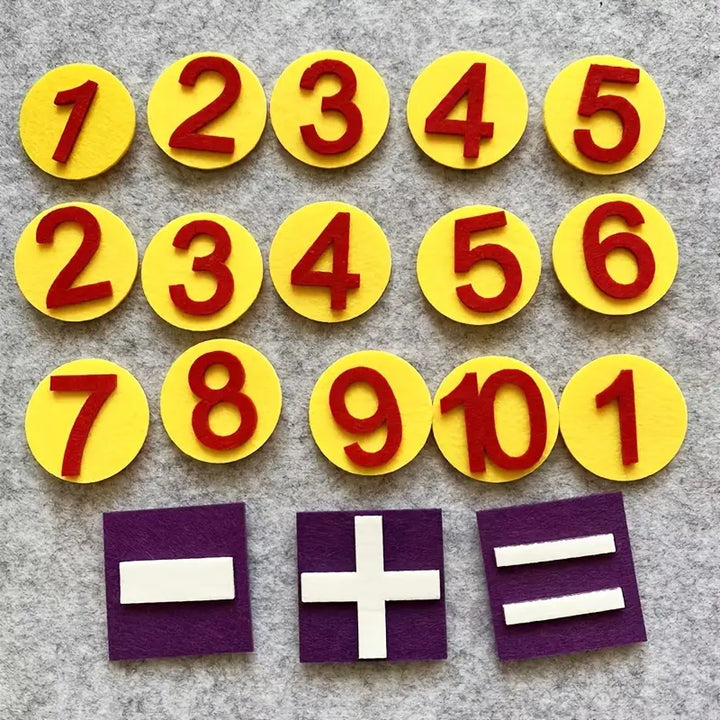 Felt counting game for children – educational game to promote numeracy and motor skills