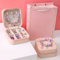 DIY bracelet craft kit for children with beads, charms and a gift box