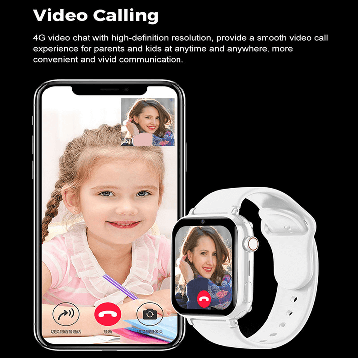 Children's safety watch with 4G video calling and GPS tracking