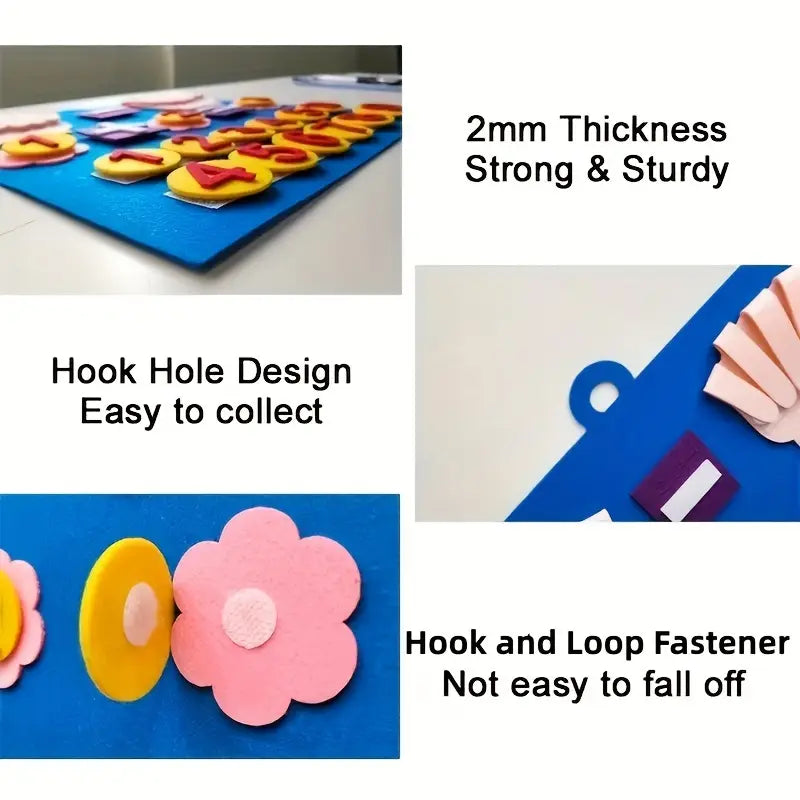 Felt counting game for children – educational game to promote numeracy and motor skills