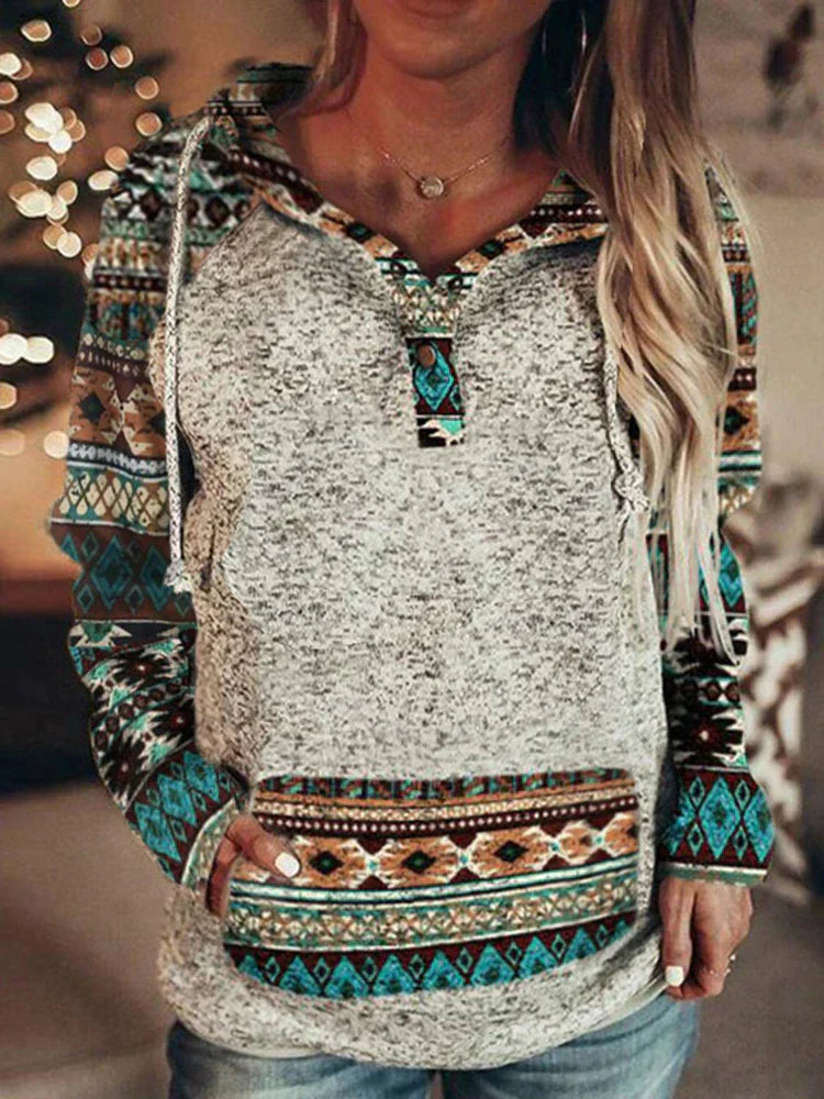 Patterned Women's Hoodie – Nayela Autumn Magic