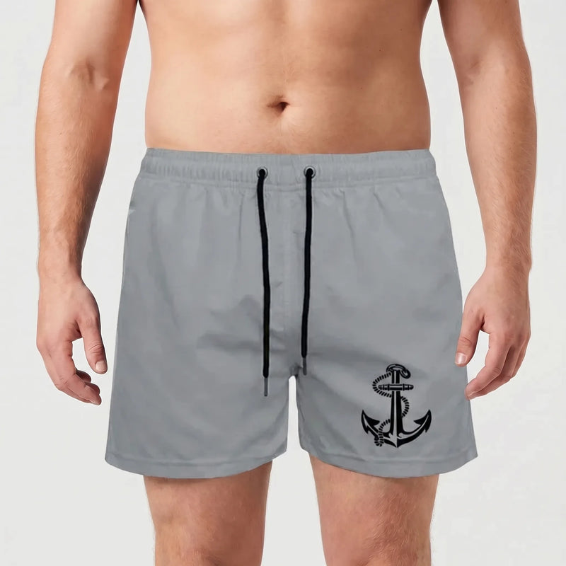 Above-Knee Drawstring Swim Shorts - Arthur