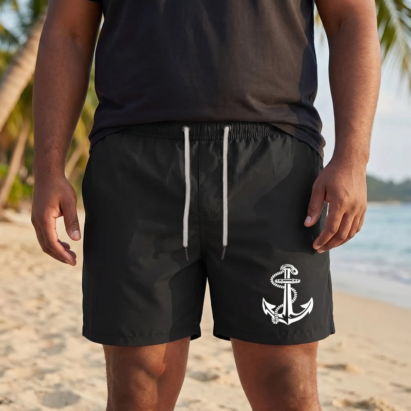 Above-Knee Drawstring Swim Shorts - Arthur