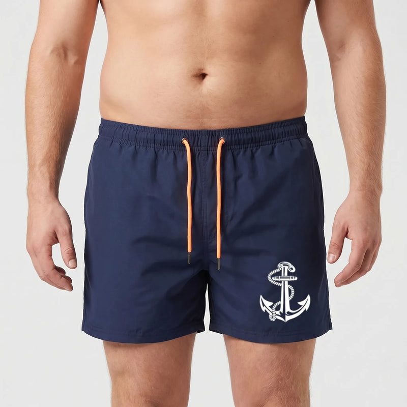 Above-Knee Drawstring Swim Shorts - Arthur