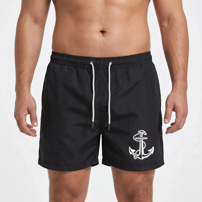 Above-Knee Drawstring Swim Shorts - Arthur