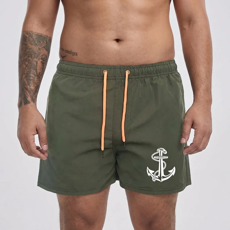 Above-Knee Drawstring Swim Shorts - Arthur