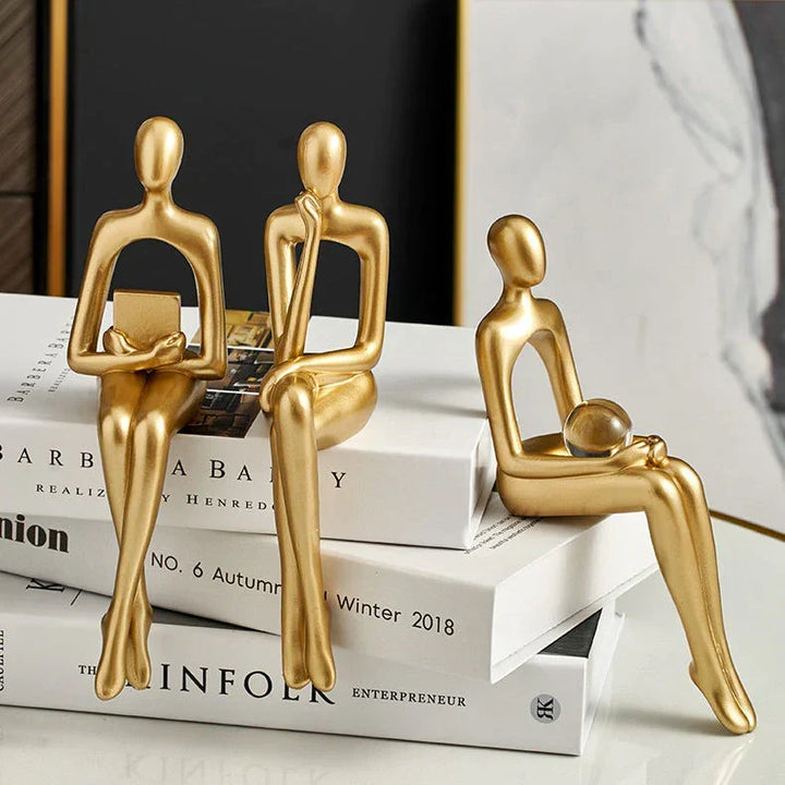 Abstract Golden Decorative Sculpture - Aurelius