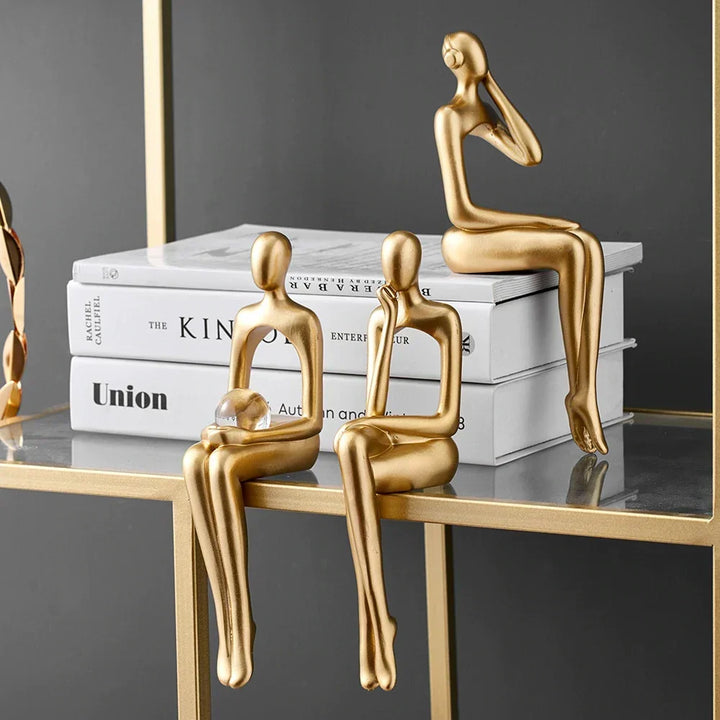 Abstract Golden Decorative Sculpture - Aurelius