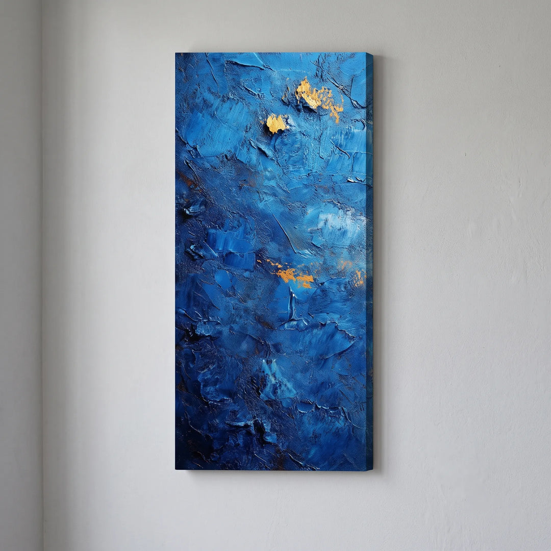 Abstract Textured Vertical Wall Art - Azurique