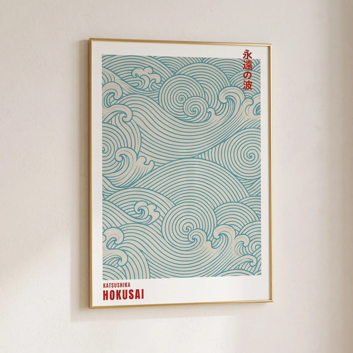Abstract Wave Print Poster - Namiota