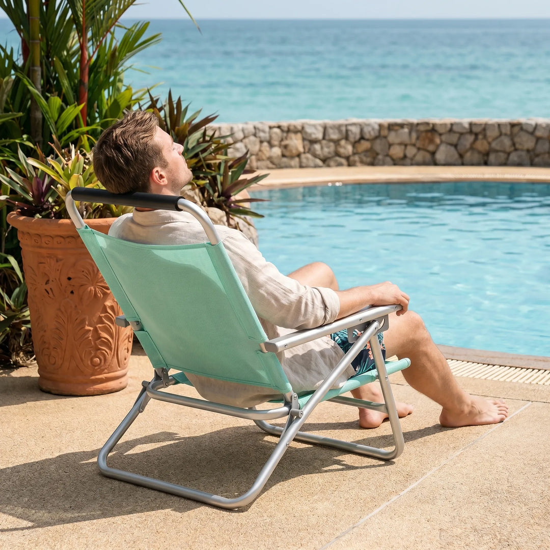Adjustable Folding Beach Chair - Breezura