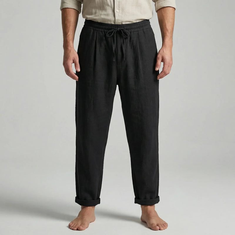 Ankle-Length Drawstring Casual Pants - Adam