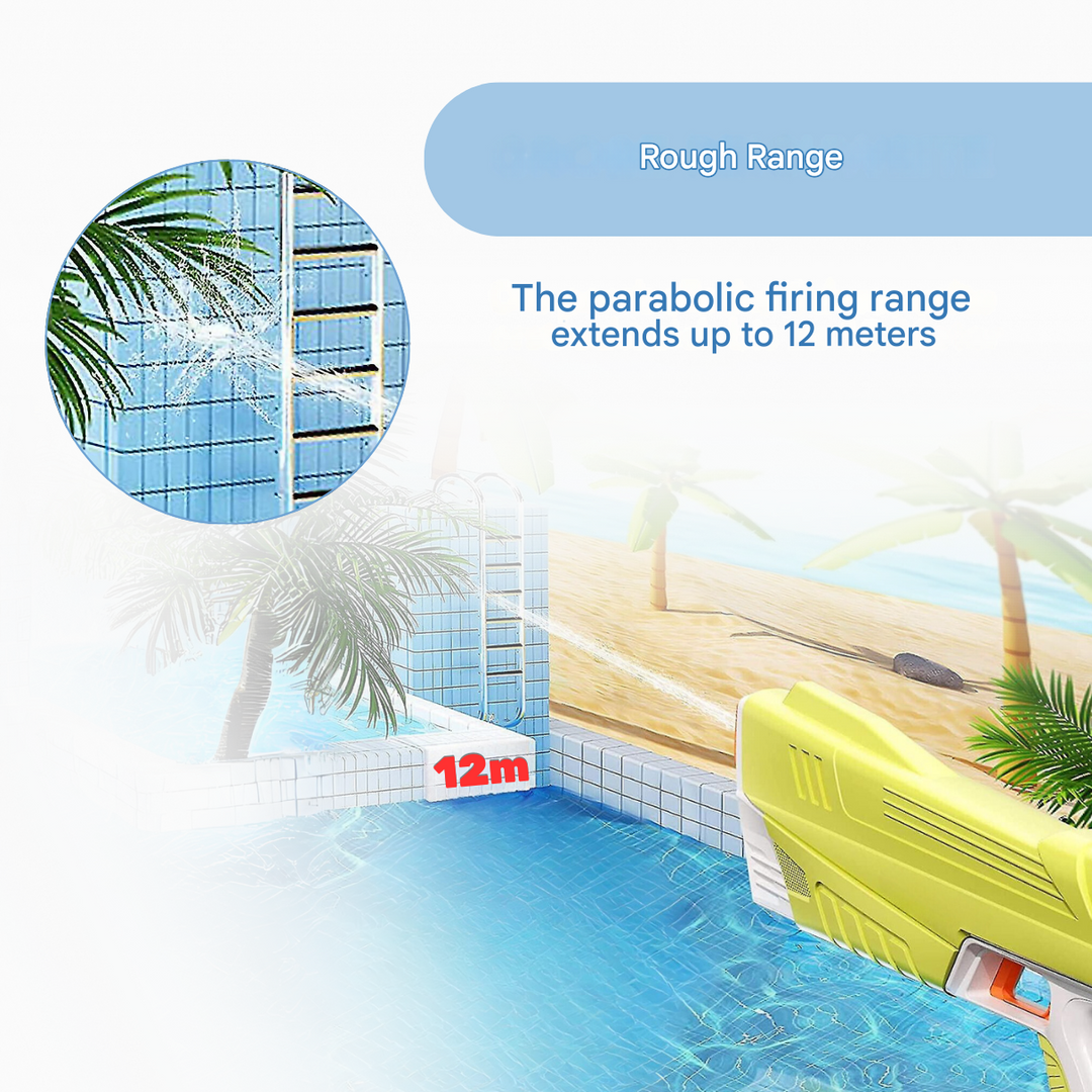 Electric water gun with rechargeable battery – for powerful water jets and long-lasting fun