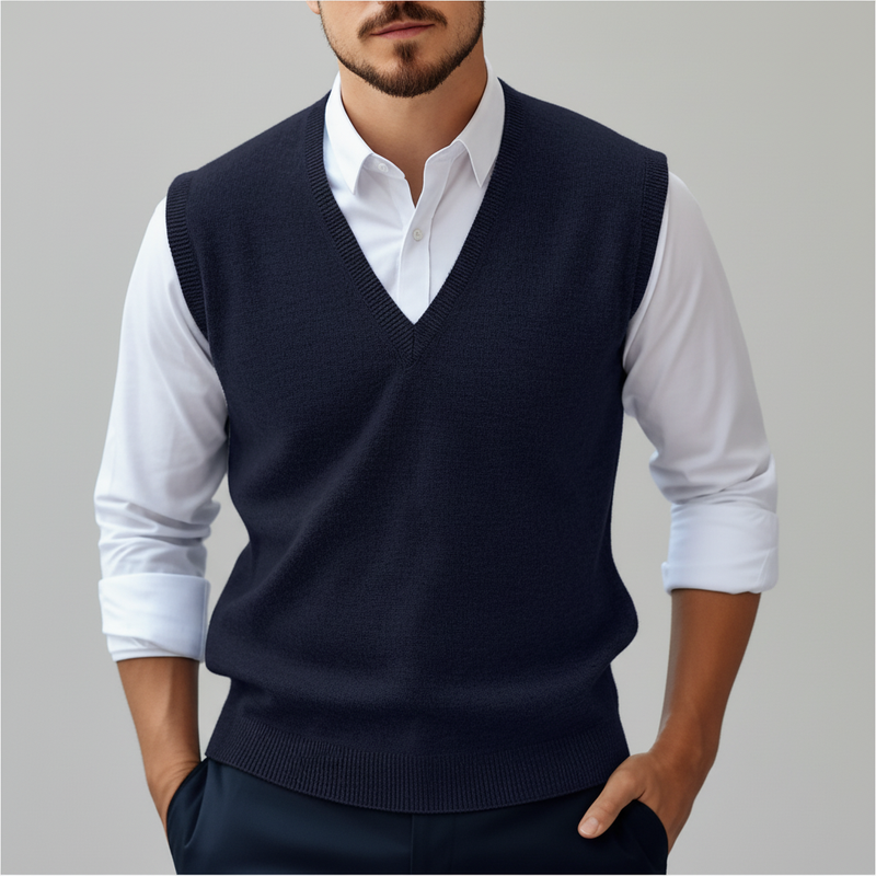 Ärmelloses Gestricktes Baumwollgilet - Bobby