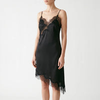 Asymmetric Lace Slip Dress -  Mable