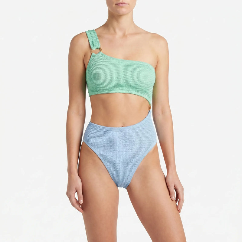 Asymmetric Monokini Swimsuit - Azurina