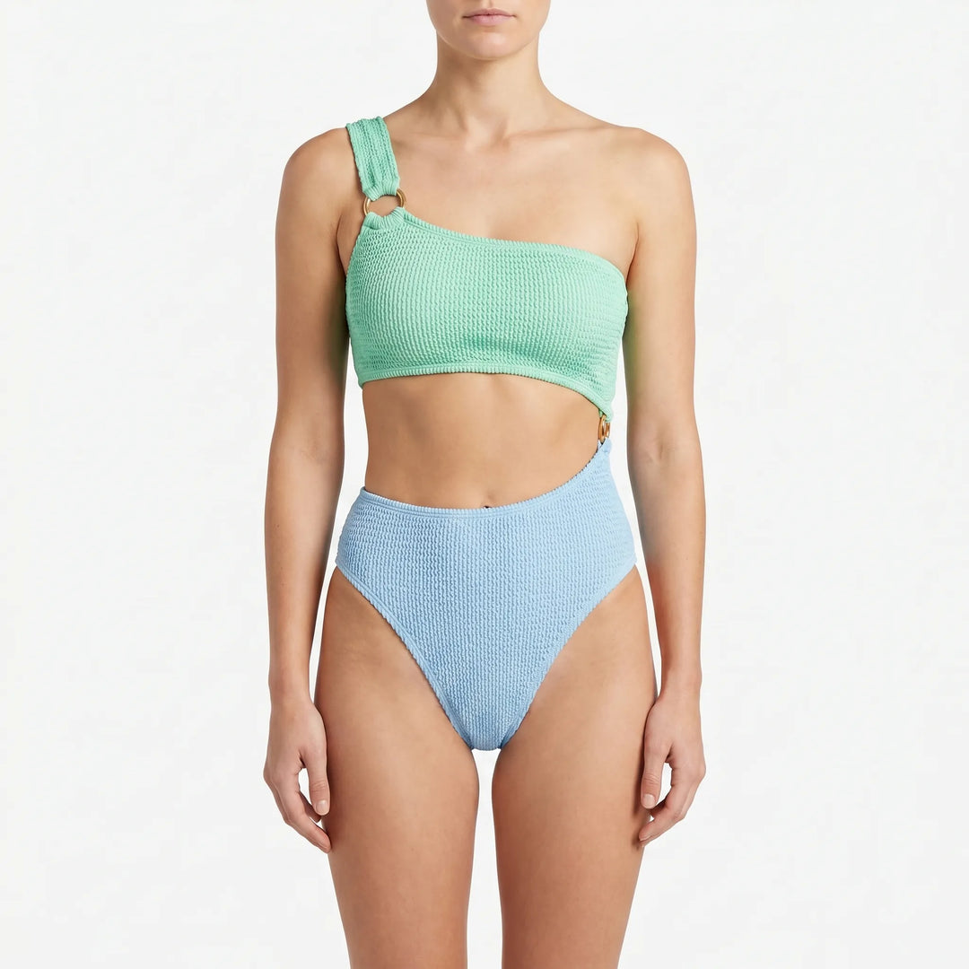 Asymmetric Monokini Swimsuit - Azurina