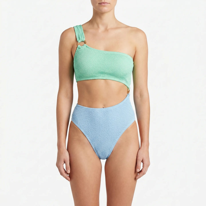 Asymmetric Monokini Swimsuit - Azurina