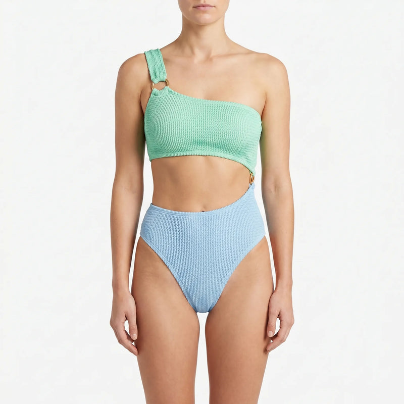 Asymmetric Monokini Swimsuit - Azurina