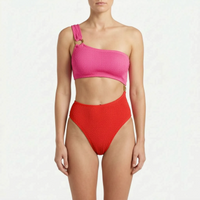 Asymmetric Monokini Swimsuit - Azurina