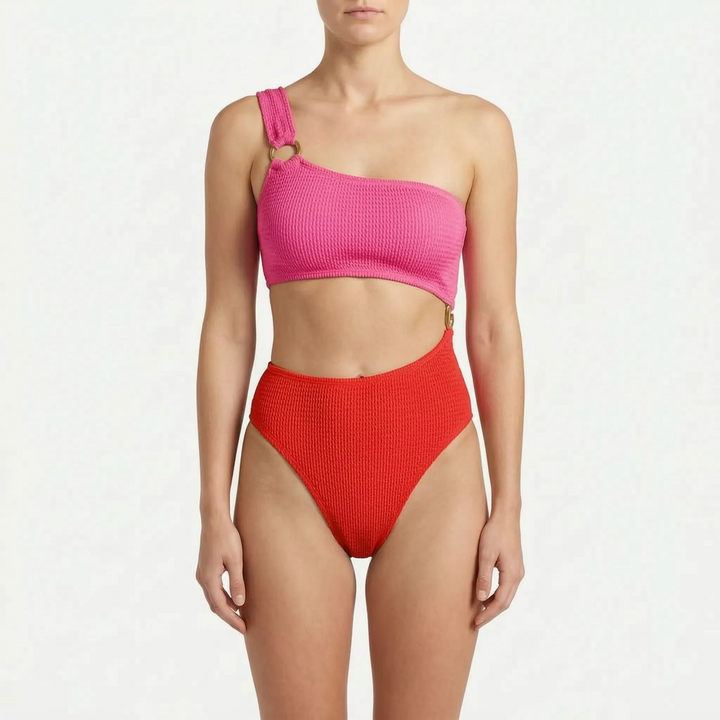 Asymmetric Monokini Swimsuit - Azurina