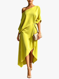 Asymmetrical Off Shoulder Dress - Elysea