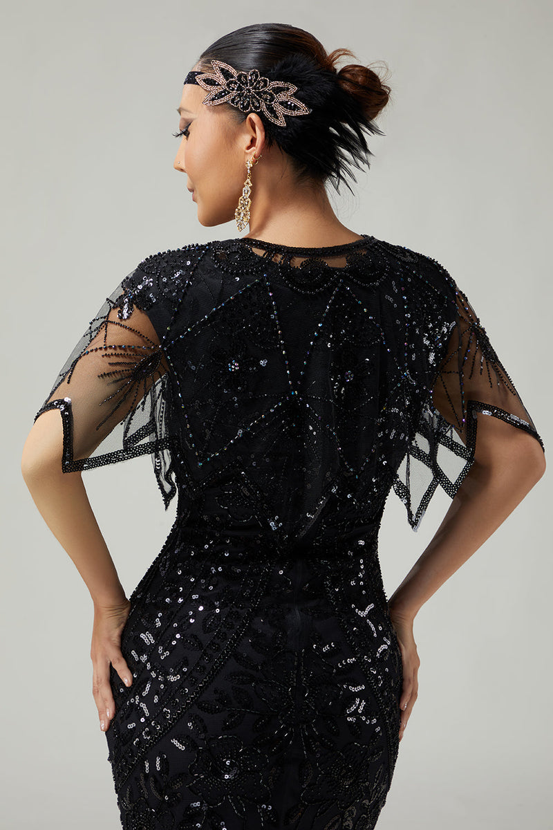 Beaded Evening Sequin Capelet - Elsie
