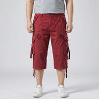 Below-Knee Loose Cargo Capri Pants - Troy