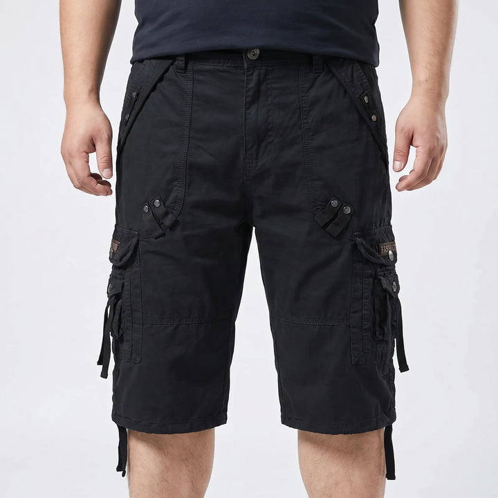 Below-Knee Loose Cargo Capri Pants - Troy