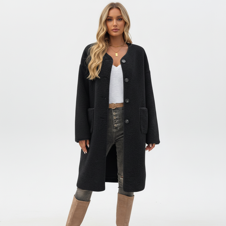 Bequemer Fleece-Mantel - Rita