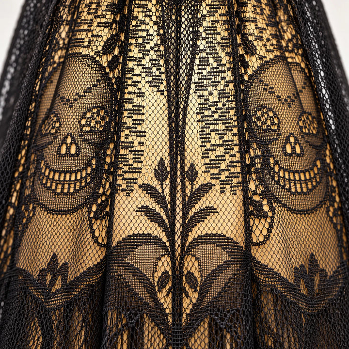 Black Lace Lampshade Cover - Macabral