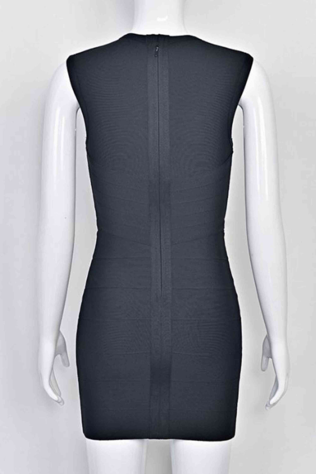 Black Sleeveless Bandage Mini Dress - Darlene
