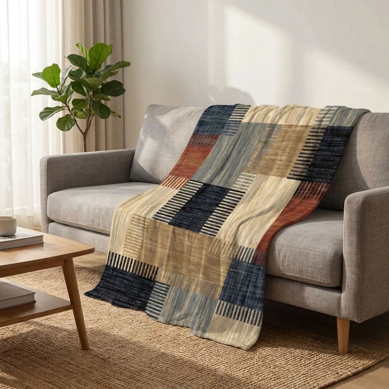 Bohemian Patchwork Style Throw - Weavaro