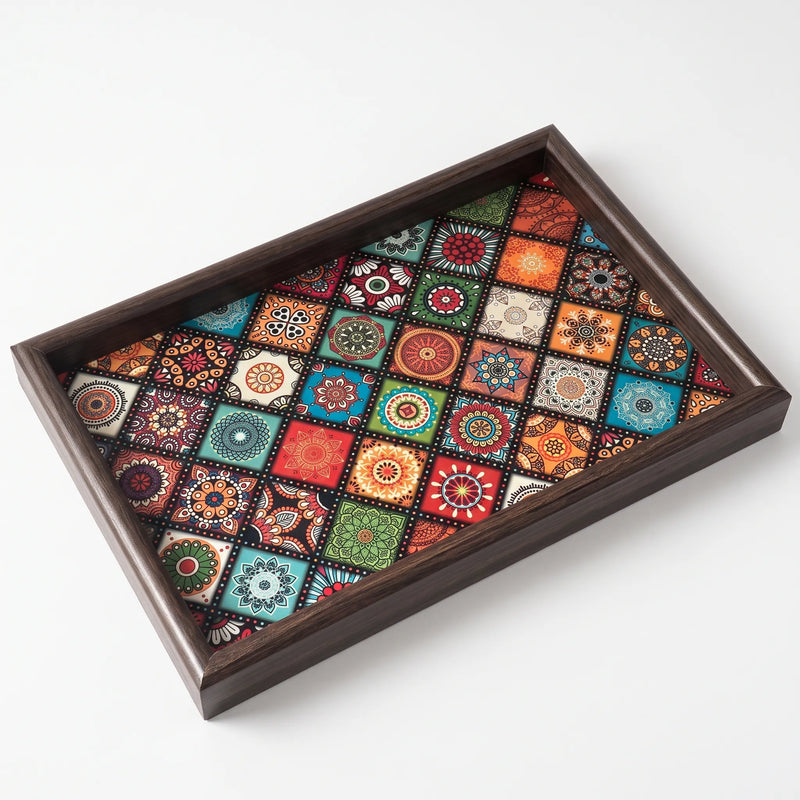 Bohemian Patterned Rectangular Storage Tray - Bohovive